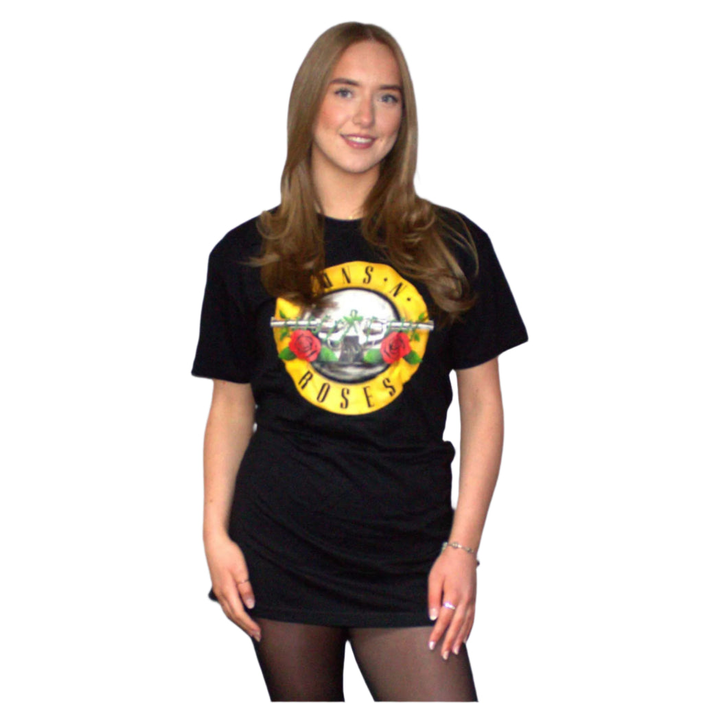 guns n roses shirt dress Womens Guns And Roses Black Sleeveless Tee shirt Dress Large