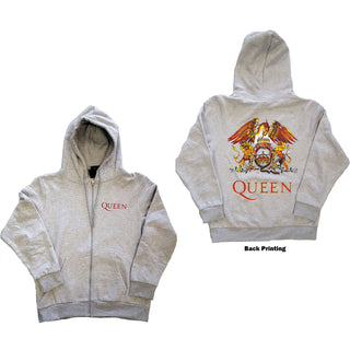 Queen Zipped Hoodie: Classic Crest (Back Print)