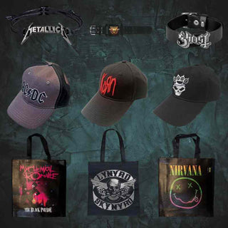 Officially licensed band accessories at ATC Music Merch: patches, pin badges, wristbands and other gift ideas.