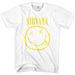 Nirvana Unisex T-Shirt: Yellow Happy Face