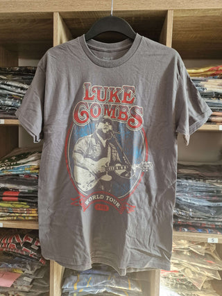 Luke Combs Unisex T-Shirt: Tour '23 Guitar Photo (Back Print & Ex-Tour)
