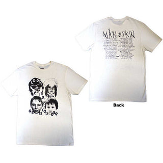 Maneskin Unisex T-Shirt: Loud Kids European Tour '23 (Back Print & Ex-Tour)