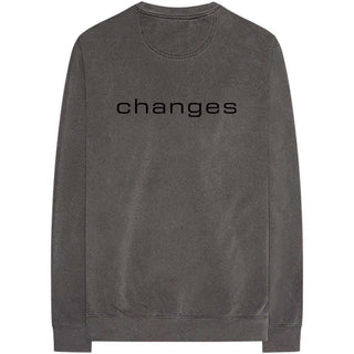 Tupac Unisex Long Sleeve T-Shirt: Changes Side Photo (Charcoal Grey) (Back Print)