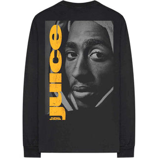Tupac Unisex Long Sleeve T-Shirt: Respect (Black) (Back & Sleeve Print)