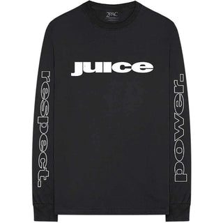 Tupac Unisex Long Sleeve T-Shirt: Respect (Black) (Back & Sleeve Print)