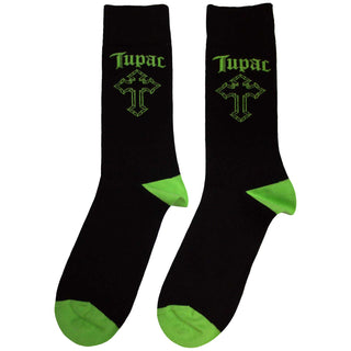 Tupac Ankle Socks: Green Cross