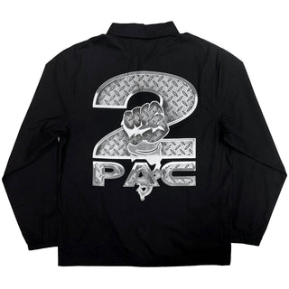 Tupac Shirt: Steel Logo (Black) (Back Print)