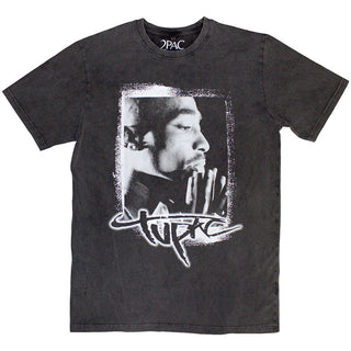 Tupac Unisex Stone Wash T-Shirt: Spray Photo