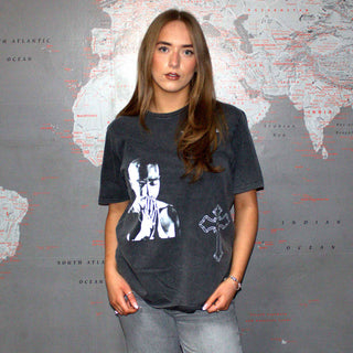 Tupac Stone Wash T-Shirt: Photo Cross