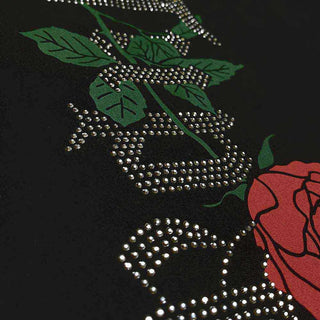 Tupac Embellished T-Shirt: Rose Logo