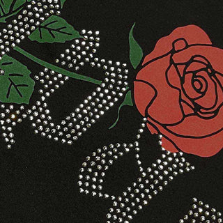 Tupac Embellished T-Shirt: Rose Logo