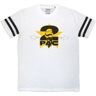 Tupac T-Shirt: Stars Logo (White)
