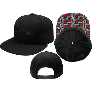 Black Sabbath Unisex Snapback Cap: Logo & Demon