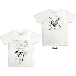 The Rolling Stones Unisex T-Shirt: Hackney Diamonds Diamond Tongue Outline (Back Print)