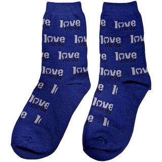 The Beatles Ladies Ankle Socks: Love Me Do (Blue) (UK Size 4 - 7)