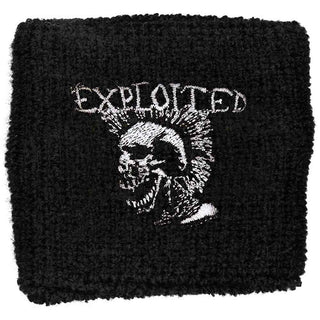 The Exploited Embroidered Wristband: Mohican Skull