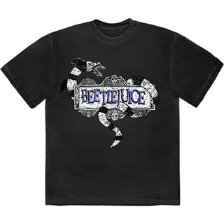 Warner Bros Unisex T-Shirt: Beetlejuice Snake Badge