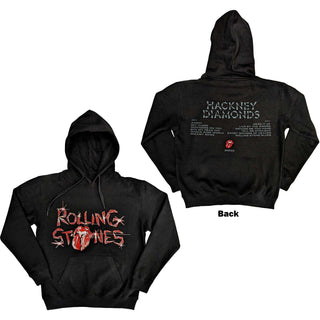 The Rolling Stones Pullover Hoodie: Hackney Diamonds Glass Logo (Back Print)