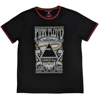 Pink Floyd Unisex Ringer T-Shirt: Carnegie Hall Poster