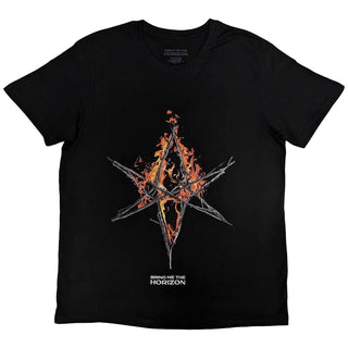 Bring Me The Horizon Unisex T-Shirt: Flame Hex & Text Logo