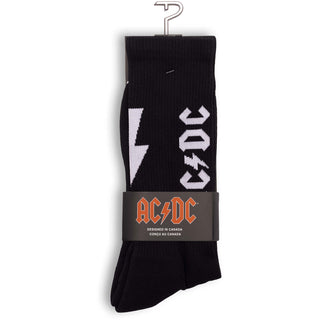 AC/DC Crew Socks: Bolt (Black) (UK Size 6.5 - 11)