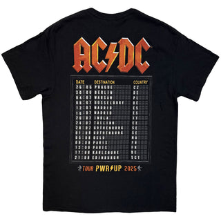AC/DC T-Shirt: Train EU Tour '25 (Black) (Back Print & Ex-Tour)