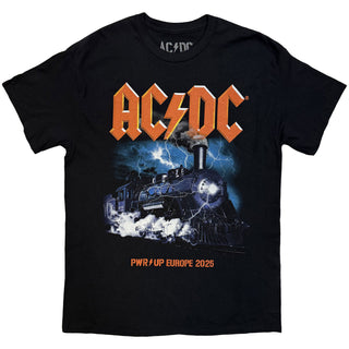 AC/DC T-Shirt: Train EU Tour '25 (Black) (Back Print & Ex-Tour)