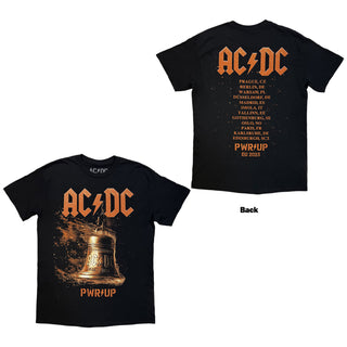 AC/DC T-Shirt: Bell Lightning EU Tour '25 (Black) (Back Print & Ex-Tour)