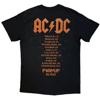 AC/DC T-Shirt: Bell Lightning EU Tour '25 (Black) (Back Print & Ex-Tour)