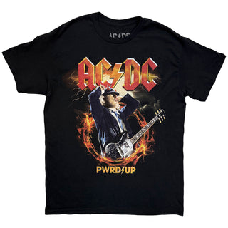 AC/DC Unisex T-Shirt: Angus Horns EU Tour '25 (Black) (Back Print & Ex-Tour)