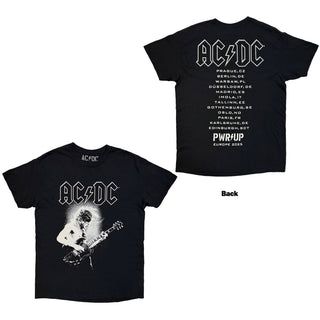 AC/DC T-Shirt: Angus Putland EU Tour '25 (Black) (Back Print & Ex-Tour)