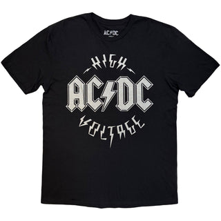 AC/DC T-Shirt: Silver High Voltage EU Tour '25 (Black) (Back Print & Ex-Tour)