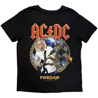 AC/DC T-Shirt: PWR'D-UP Norway EU Tour '25 (Black) (Back Print & Ex-Tour)