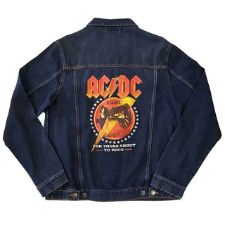 AC/DC Denim Jacket: About To Rock (Back Print)