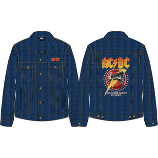 AC/DC Denim Jacket: About To Rock (Back Print)