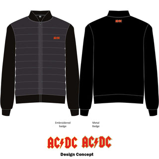 AC/DC Unisex Quilted Jacket: Logo