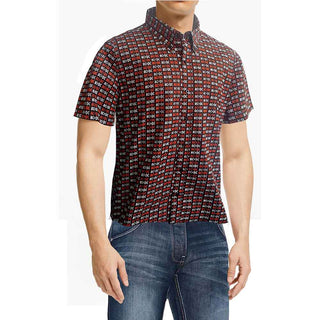 AC/DC Casual Shirt: Logo (All Over Print)
