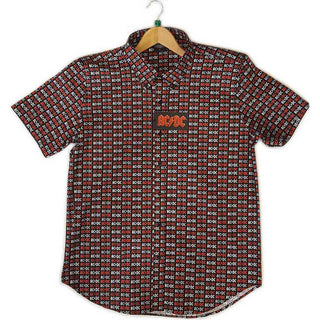 AC/DC Casual Shirt: Logo (All Over Print)