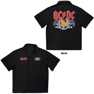 AC/DC Casual Shirt: On Tour '83 (Black)