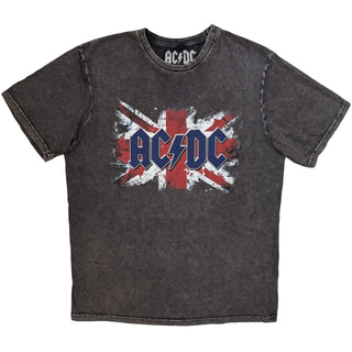 AC/DC Stone Wash T-Shirt: Logo (Charcoal Grey)