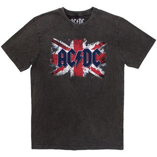 AC/DC Unisex Stone Wash T-Shirt: Flag