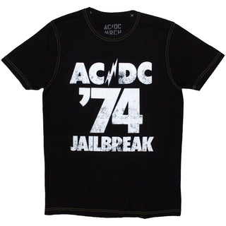 AC/DC Unisex T-Shirt: 74 Jailbreak (Black) (Back Print & Ex-Tour)