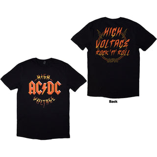 AC/DC Unisex T-Shirt: High Voltage RnR (Back Print)