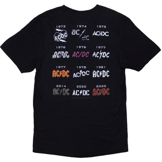 AC/DC T-Shirt: History Logo (Back Print)