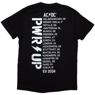 AC/DC T-Shirt: PWRD-UP B&W Photo EU Tour '24 (Back Print & Ex-Tour)