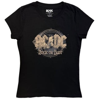 AC/DC Ladies Slim Fit T-Shirt: Rock or Bust