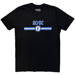 AC/DC T-Shirt: Blue Logo & Stripe