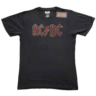 AC/DC Embellished T-Shirt: Full Colour Logo