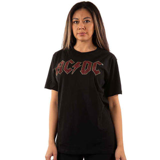 AC/DC Embellished T-Shirt: Full Colour Logo