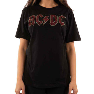 AC/DC Embellished T-Shirt: Full Colour Logo